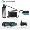 Pompe à eau sans fil, pompe à baril, pompe à eau avec batterie, pompe à eau 18 V, 80-150 l/min, 60 W, pour pompes de nettoyage, 