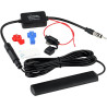 Antenne Autoradio avec Amplificateur de Signal, Antenne Voiture Universelle 12V FM/AM avec Fiche DIN, Amplificateur Signal FM po