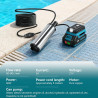 Pompe à eau sans fil, pompe à baril, pompe à eau avec batterie, pompe à eau 18 V, 80-150 l/min, 60 W, pour pompes de nettoyage, 