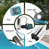 Pompe à eau sans fil, pompe à baril, pompe à eau avec batterie, pompe à eau 18 V, 80-150 l/min, 60 W, pour pompes de nettoyage, 