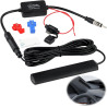 Antenne Autoradio avec Amplificateur de Signal, Antenne Voiture Universelle 12V FM/AM avec Fiche DIN, Amplificateur Signal FM po