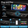 Adaptateur de voiture sans fil USB‑C CarPlay et Android - Dongle filaire vers câble - Plug & Play - Compatible avec iPhone et sm