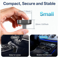 Adaptateur de voiture sans fil USB‑C CarPlay et Android - Dongle filaire vers câble - Plug & Play - Compatible avec iPhone et sm