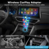 Adaptateur de voiture sans fil USB‑C CarPlay et Android - Dongle filaire vers câble - Plug & Play - Compatible avec iPhone et sm