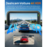 70mai Dashcam Voiture Avant et Arrière A810 Lite , 4K Dash Cam Compatible 4G LTE WiFi 6 5GHz, Vision Nocturne HDR, Mode Stationn