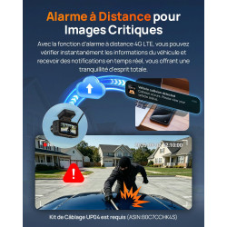 70mai Dashcam Voiture Avant et Arrière A810 Lite , 4K Dash Cam Compatible 4G LTE WiFi 6 5GHz, Vision Nocturne HDR, Mode Stationn