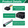 2 Pièces Adaptateur Faisceau ISO Universel, Connecteur ISO Autoradio, Connecteur Prise DIN 8PIN + 5PIN vers ISO, Câble Précâblé 