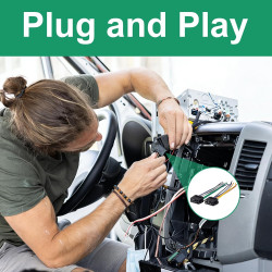 2 Pièces Adaptateur Faisceau ISO Universel, Connecteur ISO Autoradio, Connecteur Prise DIN 8PIN + 5PIN vers ISO, Câble Précâblé 