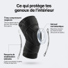 flexi pro genouillère, genouillère travail compression 360 sans sangle, chantier stabilisation gel ressort, protection genou bat
