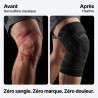 flexi pro genouillère, genouillère travail compression 360 sans sangle, chantier stabilisation gel ressort, protection genou bat