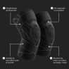 flexi pro genouillère, genouillère travail compression 360 sans sangle, chantier stabilisation gel ressort, protection genou bat