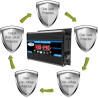 Convertisseur Onduleur 4000W,Transformateur DC 12V vers AC 200V,avec 2 Prises USB UE Et Affichage LED Onduleur Puissance,pour Ca