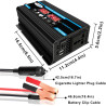 Convertisseur Onduleur 4000W,Transformateur DC 12V vers AC 200V,avec 2 Prises USB UE Et Affichage LED Onduleur Puissance,pour Ca