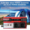 Convertisseur Onduleur 800W,Transformateur DC 12V vers AC 220V 230V,avec 4 USB Prise UE Charge,avec Affichage LED,pour Téléphone
