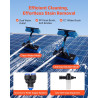 VEVOR Kit Nettoyage pour Panneaux Solaires 10 m Brosse Télescopique Nettoyage à Passage Eau Perche Alliage Alu pour Panneaux Sol