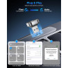 Adaptateur CarPlay sans fil avec câble CarPlay (USB vers C), mini adaptateur CarPlay en métal pour iPhone avec iOS 10+ et Androi
