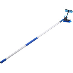 VEVOR Kit Nettoyage pour Panneaux Solaires 10 m Brosse Télescopique Nettoyage à Passage Eau Perche Alliage Alu pour Panneaux Sol