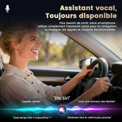 2026 mini adaptateur carplay sans fil 2 en 1 pour apple carplay/android auto avec usb-c/usb-a, plug & play, bleutooth/wifi, conn