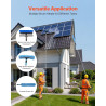 VEVOR Kit Nettoyage pour Panneaux Solaires 7,3 m Brosse Télescopique Nettoyage Passage Eau Perche Alliage Alu pour Panneaux Sola