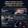 2026 mini adaptateur carplay sans fil 2 en 1 pour apple carplay/android auto avec usb-c/usb-a, plug & play, bleutooth/wifi, conn