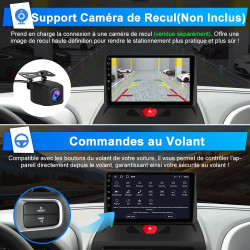 Awesafe autoradio android 15 pour peugeot expert 2/citroën jumpy/fiat scudo/toyota proace (2007-2016), 9" écran tactile 2go+64go