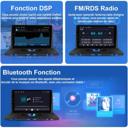 Awesafe autoradio android 15 pour peugeot expert 2/citroën jumpy/fiat scudo/toyota proace (2007-2016), 9" écran tactile 2go+64go