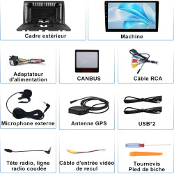 Awesafe autoradio android 15 pour peugeot expert 2/citroën jumpy/fiat scudo/toyota proace (2007-2016), 9" écran tactile 2go+64go