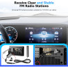 Antenne Voiture avec Amplificateur de Signal, Adaptateur Antenne Autoradio FM, Amplificateur Audio Voiture 12V/24V pour Poste Ra