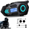 Intercom moto, casque moto bleutooth, écouteurs casque moto, casque de moto bleutooth, écouteurs moto avec assistant vocal, bleu