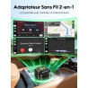 Adaptateur CarPlay Android Auto Sans Fil: 2 en 1 Adaptateur Compatible Voiture Filaire d'Origine — Dongle Plug & Play USB Natif 