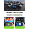 Adaptateur CarPlay Android Auto Sans Fil: 2 en 1 Adaptateur Compatible Voiture Filaire d'Origine — Dongle Plug & Play USB Natif 