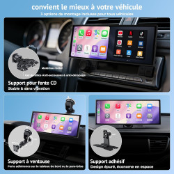 Écran CarPlay sans Fil 11,26" compatible avec Apple CarPlay & Android Auto,Autoradio avec Netflix,Prime Video,Disney+ Intégrés,C