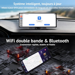 Écran CarPlay sans Fil 11,26" compatible avec Apple CarPlay & Android Auto,Autoradio avec Netflix,Prime Video,Disney+ Intégrés,C