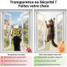 Bksai moustiquaire anti-chute pour chat – renforcée anti-griffes 320g/m², protection fenêtre sécurisée sans perçage, filet auto-