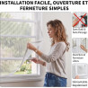 Bksai moustiquaire anti-chute pour chat – renforcée anti-griffes 320g/m², protection fenêtre sécurisée sans perçage, filet auto-