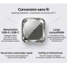 Adaptateur CarPlay sans Fil et Android Auto 2-en-1, Dongle Plug & Play pour Voiture avec WiFi 5.8GHz, pour iPhone et Android, Co