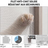 Bksai moustiquaire anti-chute pour chat – renforcée anti-griffes 320g/m², protection fenêtre sécurisée sans perçage, filet auto-