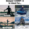 Détecteur de poissons Deeper CHIRP+ 4 à commande vocale et alimenté par l'IA avec GPS – Sonar portable pour la pêche en bateau, 
