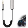 Adaptateur bleutooth jack 6.0 pour voiture, récepteur bleutooth auxiliaire 3.5mm avec micro intégré pour kit main libre, prise b