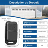 433,42MHz 2 Canaux Telecommande Portail S0-mfy pour 2401539, 1841025,1841026, 3PCS, Rolling Code, Télécommande Bip Portail de Ga
