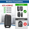 433,42MHz 2 Canaux Telecommande Portail S0-mfy pour 2401539, 1841025,1841026, 3PCS, Rolling Code, Télécommande Bip Portail de Ga