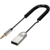 Adaptateur bleutooth jack 6.0 pour voiture, récepteur bleutooth auxiliaire 3.5mm avec micro intégré pour kit main libre, prise b