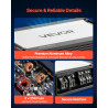 VEVOR Amplificateur Audio Voiture, Ampli de Puissance à 4 Canaux Pontables pour Subwoofer, Classe D à Gamme Complète, Amplificat