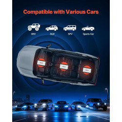 VEVOR Amplificateur Audio Voiture, Ampli de Puissance à 4 Canaux Pontables pour Subwoofer, Classe D à Gamme Complète, Amplificat