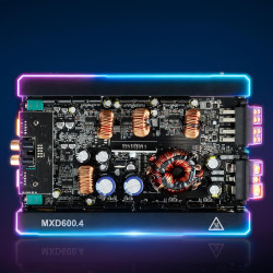 VEVOR Amplificateur Audio Voiture, Ampli de Puissance à 4 Canaux Pontables pour Subwoofer, Classe D à Gamme Complète, Amplificat