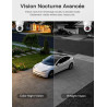 WOLFANG Caméra de sécurité Solaire d'extérieur 1080p PTZ WiFi 360° (2,4 G Uniquement), détection de Mouvement PIR, Vision Noctur