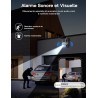 WOLFANG Caméra de sécurité Solaire d'extérieur 1080p PTZ WiFi 360° (2,4 G Uniquement), détection de Mouvement PIR, Vision Noctur