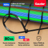 GAUDER Serre-câbles noirs (80 kg résistance) - Attache câble extra fort et long pour gestion câbles, clôture, jardin, chantier &