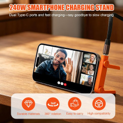 Adaptateur support téléphone avec connecteur type-c, handyhalterung mains libres pour smartphone, ajoute une fonction support à 