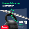 GAUDER Serre-câbles noirs (80 kg résistance) - Attache câble extra fort et long pour gestion câbles, clôture, jardin, chantier &